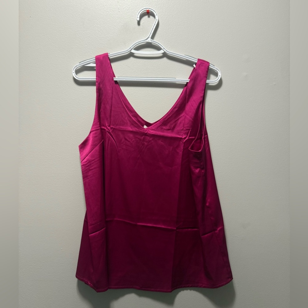 Pink Satin Sleeveless Top NWT